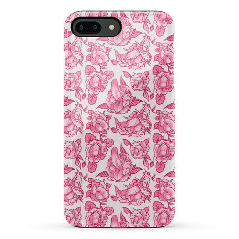 Floral Penis Pattern Pink Phone Case